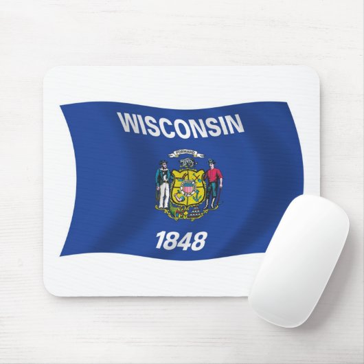 Wisconsin Flag Mousepad Muismat (Met muis)
