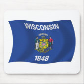 Wisconsin Flag Mousepad Muismat (Voorkant)