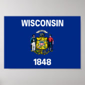 Wisconsin Flag Poster (Voorkant)