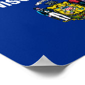 Wisconsin Flag Poster (Hoek)
