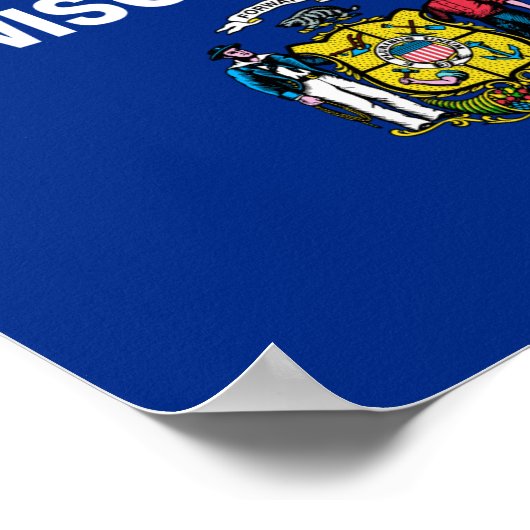 Wisconsin Flag Poster (Hoek)