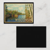 Wisconsin Flat Note-Kaart Notitiekaartje (Voorkant / Achterkant)