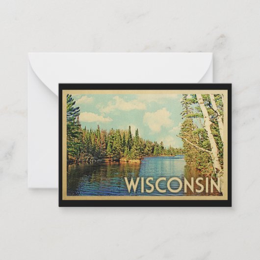 Wisconsin Flat Note-Kaart Notitiekaartje (Voorkant)