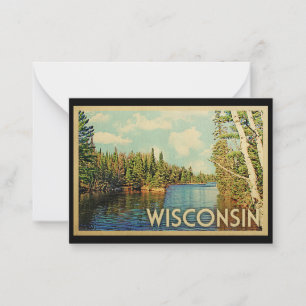 Wisconsin Flat Note-Kaart Notitiekaartje