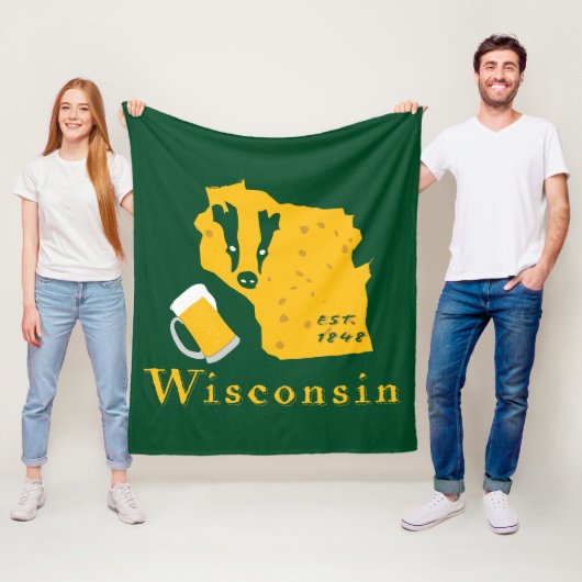 Wisconsin Fleece Blanket Deken (In situ)