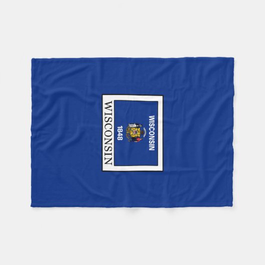 Wisconsin Fleece Deken (Voorkant (Horizontaal))