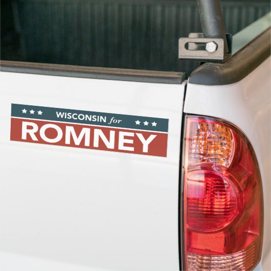 Wisconsin for Mitt Romney Ryan Bumpersticker (Op Truck)