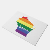 Wisconsin Gay Pride | Kaart van herkomst Deurmat (Schuin)