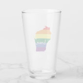 Wisconsin Gay Pride | Kaart van herkomst Glas (Achterkant)