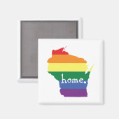 Wisconsin Gay Pride | Kaart van herkomst Magneet (Voorkant / Achterkant)