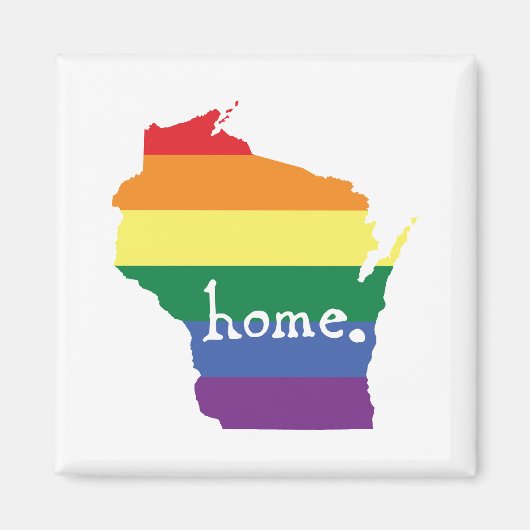 Wisconsin Gay Pride | Kaart van herkomst Magneet (Voorkant)