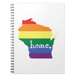 Wisconsin Gay Pride Kaart van herkomst Notitieboek