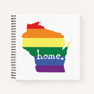 Wisconsin Gay Pride Kaart van herkomst Notitieboek