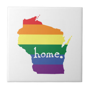Wisconsin Gay Pride   Kaart van herkomst Tegeltje