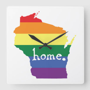 Wisconsin Gay Pride   Kaart van herkomst Vierkante Klok