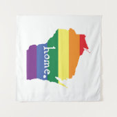 Wisconsin Gay Pride | Kaart van herkomst Wandkleed (Voorkant (horizontaal))