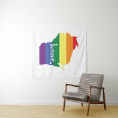 Wisconsin Gay Pride | Kaart van herkomst Wandkleed (In Situ (horizontaal))