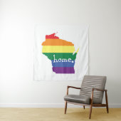 Wisconsin Gay Pride | Kaart van herkomst Wandkleed (In situ)