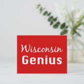 Wisconsin Genius Gifts Briefkaart (Staand voorkant)