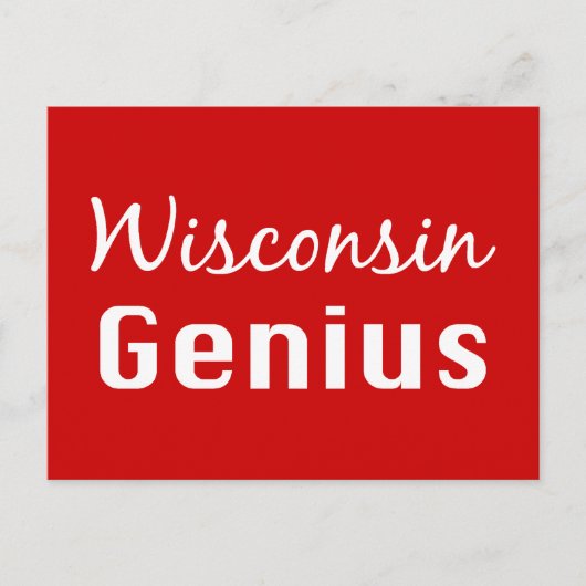 Wisconsin Genius Gifts Briefkaart (Voorkant)