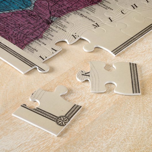  Wisconsin Geology Map (1878) Legpuzzel (Zijkant)