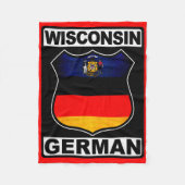 Wisconsin German American Fleece Deken (Voorkant)