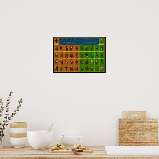 Wisconsin Gnome Types Poster (Keuken)