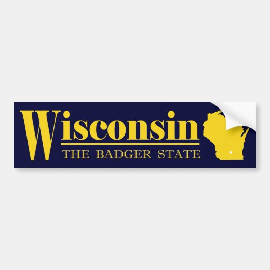 Wisconsin Gold Bumpersticker (Voorkant)