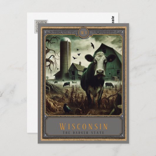 Wisconsin | Gotische kunst Briefkaart (Voorkant / Achterkant)
