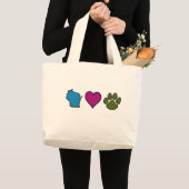 Wisconsin Hearts Animals Grote Tote Bag (Voorkant (product))
