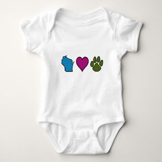 Wisconsin Hearts Animals Romper (Voorkant)