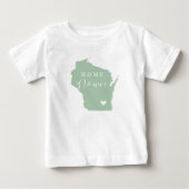 Wisconsin Home Grown | Bewerkbare kleuren State Ma (Voorkant)