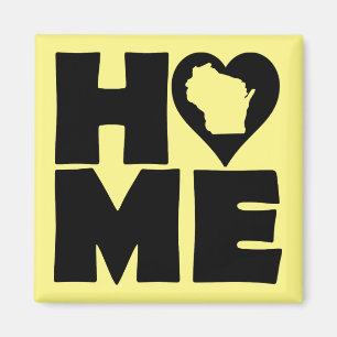 Wisconsin Home Heart State Fridge Magnet