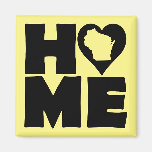 Wisconsin Home Heart State Fridge Magnet (Voorkant)