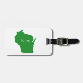 Wisconsin home silhouette state map bagagelabel