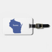 Wisconsin home silhouette state map bagagelabel (Voorkant horizontaal)