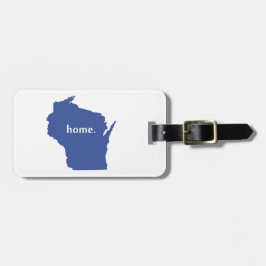 Wisconsin home silhouette state map bagagelabel