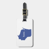 Wisconsin home silhouette state map bagagelabel (Voorkant verticaal)