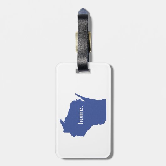 Wisconsin home silhouette state map bagagelabel (Achterkant verticaal)