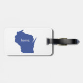 Wisconsin home silhouette state map bagagelabel (Achterkant horizontaal)