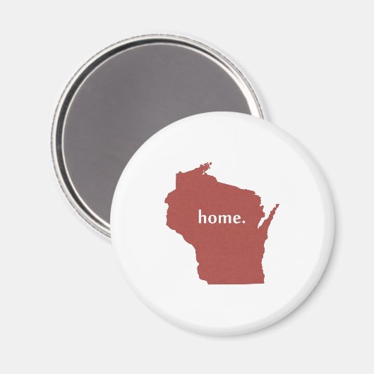 Wisconsin home silhouette state map magneet (Voorkant / Achterkant)