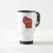 Wisconsin home silhouette state map reisbeker (Voorkant rechts)