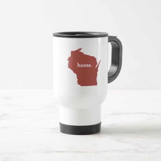 Wisconsin home silhouette state map reisbeker (Voorkant rechts)