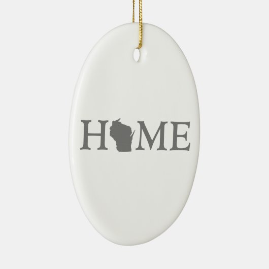 Wisconsin Home State Art Keramisch Ornament (Rechts)