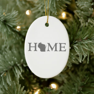 Wisconsin Home State Art Keramisch Ornament
