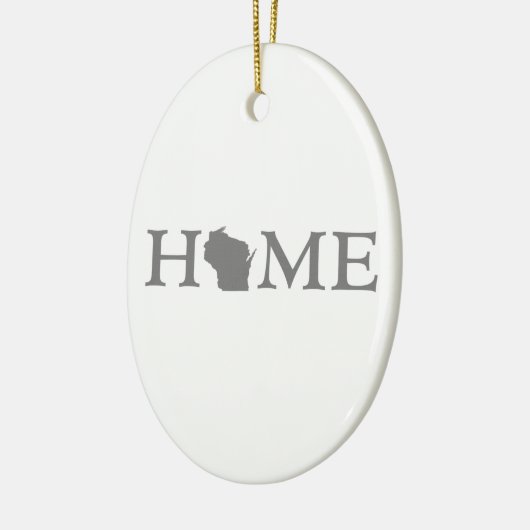 Wisconsin Home State Art Keramisch Ornament (Links)