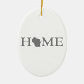 Wisconsin Home State Art Keramisch Ornament (Voorkant)