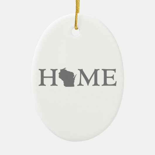 Wisconsin Home State Art Keramisch Ornament (Voorkant)