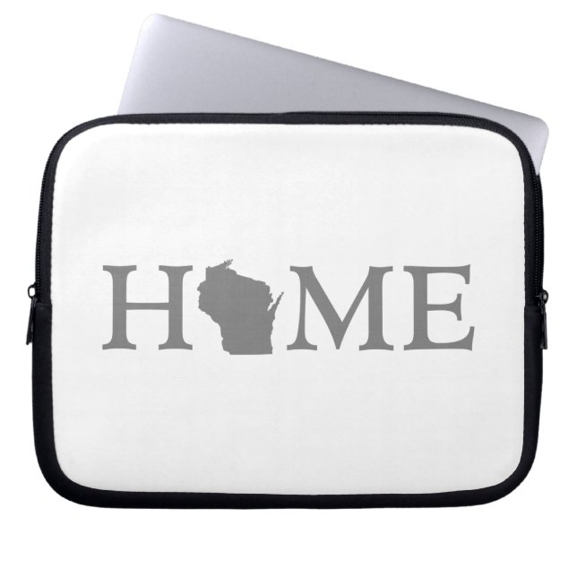 Wisconsin Home State Art Laptop Sleeve (Voorkant)