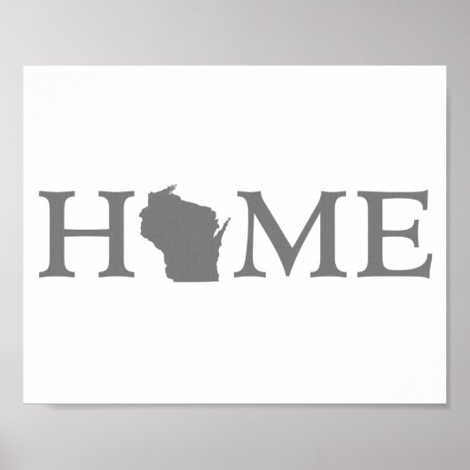 Wisconsin Home State Art Poster (Voorkant)